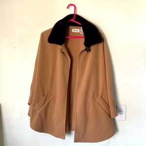 Le Moda faux fur poncho cape one size fits most